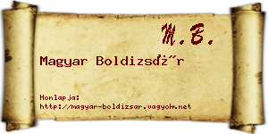 Magyar Boldizsár névjegykártya