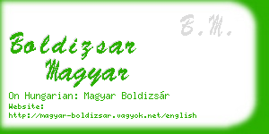 boldizsar magyar business card